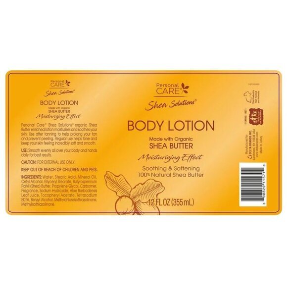 Shea Solutions Natural Shea Butter Body Lotion Soothes & Softens Skin 12 oz NEW - Picture 2 of 5
